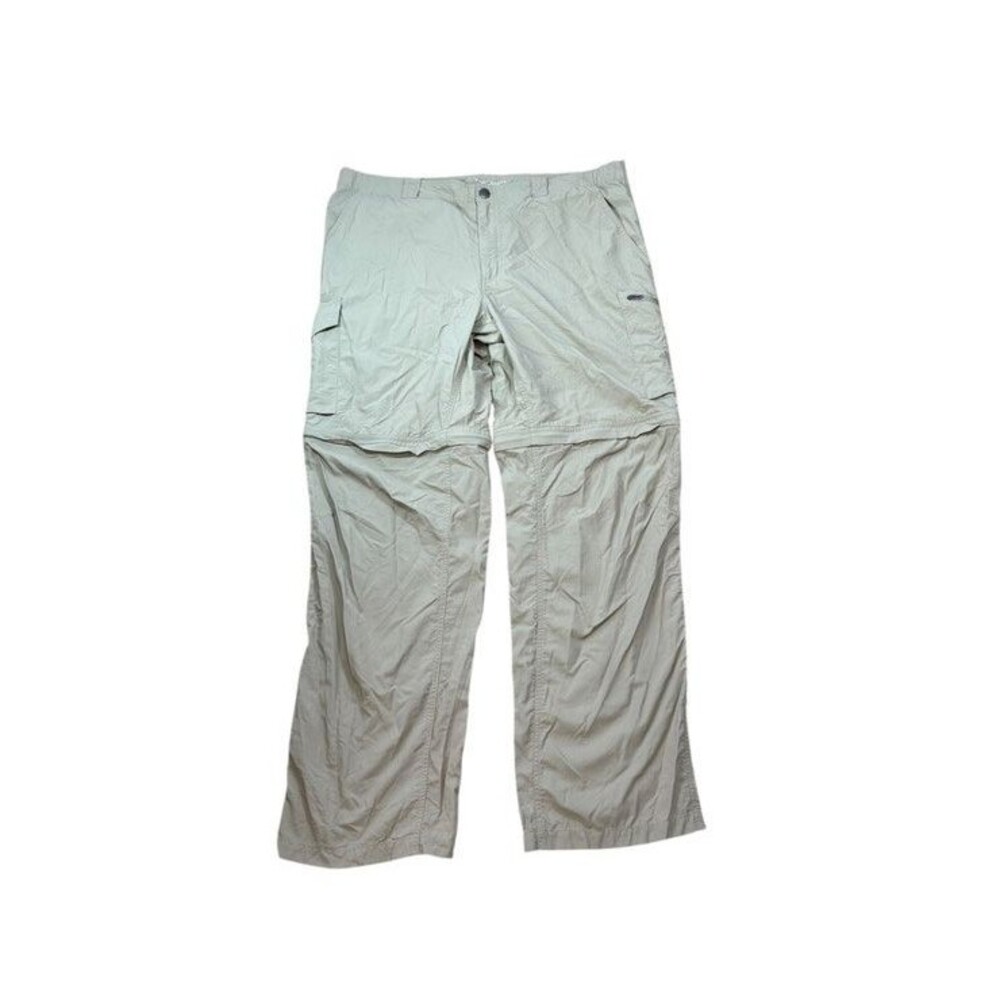 Columbia PFG Omni-Shield Mens Khaki Hiking Fishing Pants 40x32 Convertible Short